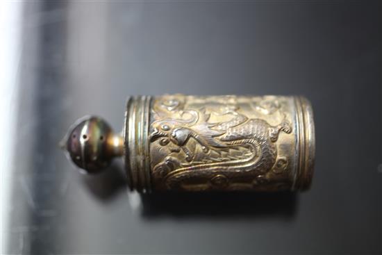 Six late 19th/early 20th century Chinese silver items,